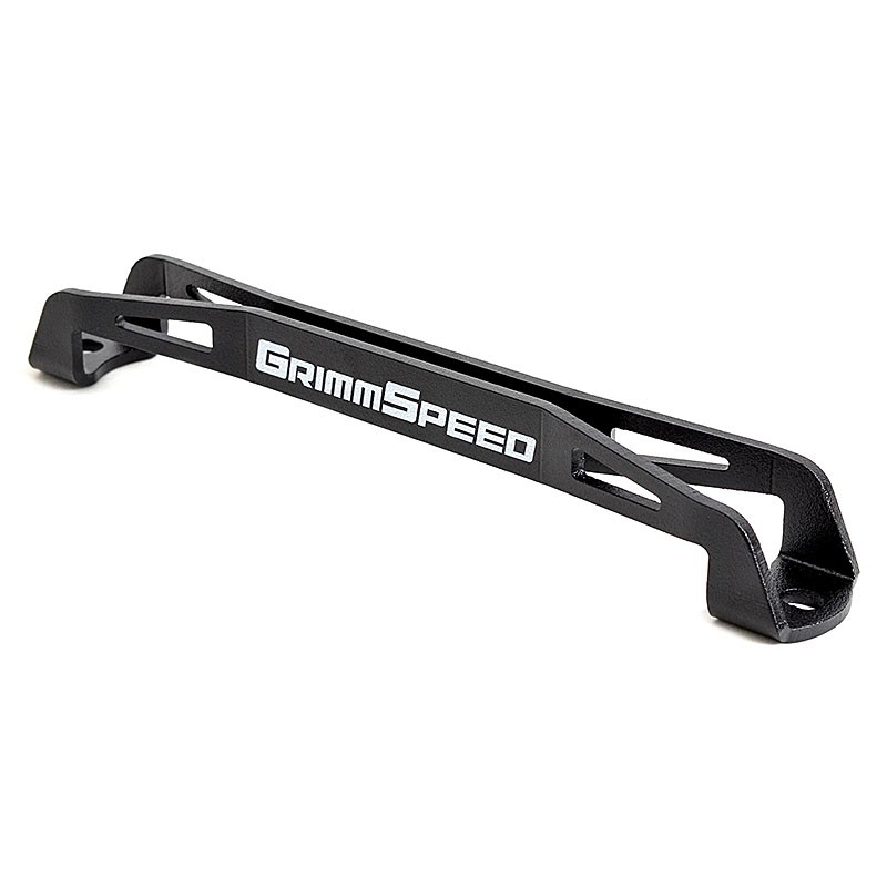 GrimmSpeed | Lightweight Battery Tiedown (Black) - Subaru GrimmSpeed Engine Dress Up