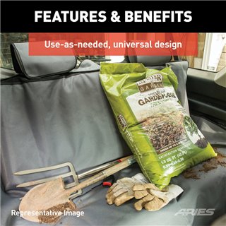 ARIES | Seat Defender 58" x 55" Removable Waterproof Brown Bench Seat Cover ARIES Seat Covers
