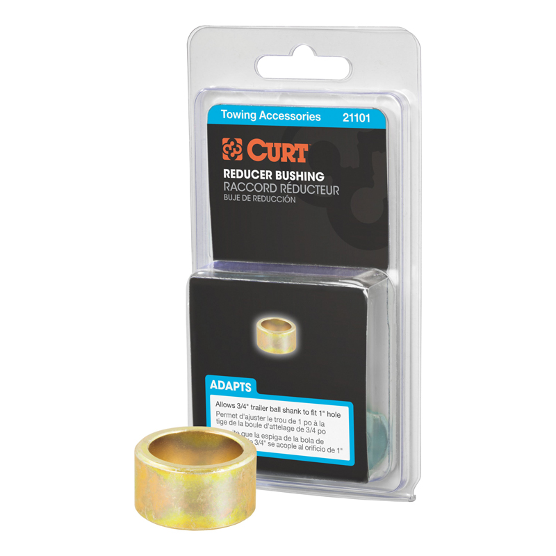 CURT | Trailer Ball Reducer Bushing (From 1" to 3/4" Stem, Packaged)