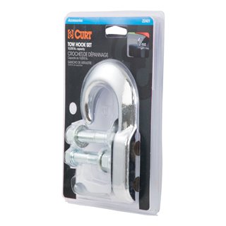 CURT | Tow Hook with Hardware (10,000 lbs., Chrome) CURT Tow Hook
