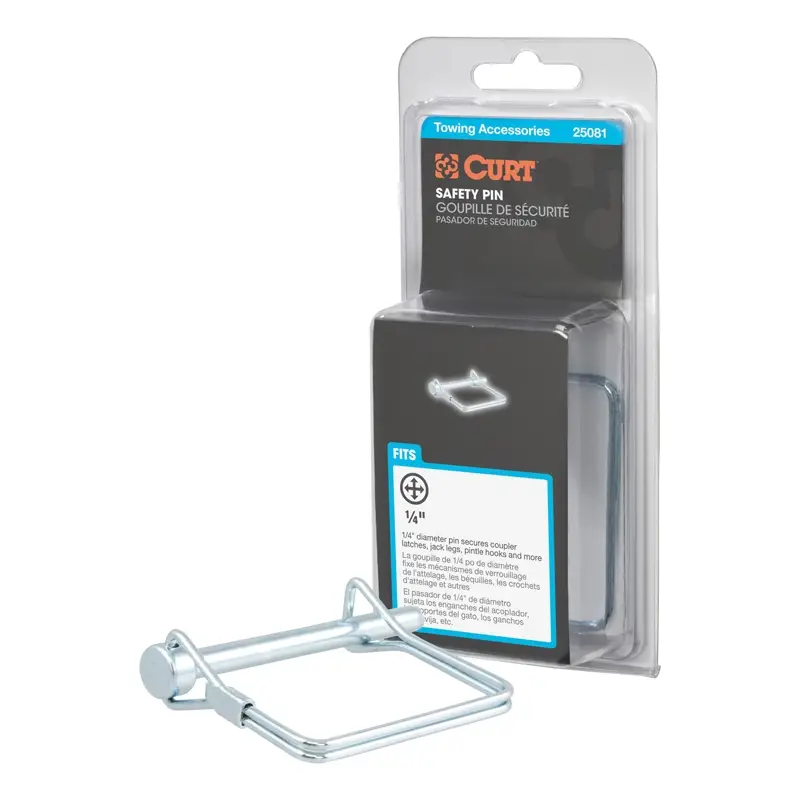 CURT | 1/4" Safety Pin (2-3/4" Pin Length, Packaged)