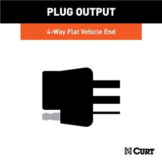 CURT | Custom Wiring Harness, 4-Way Flat Output - Golf R / Passat 2012-2017 CURT Trailer Hitches