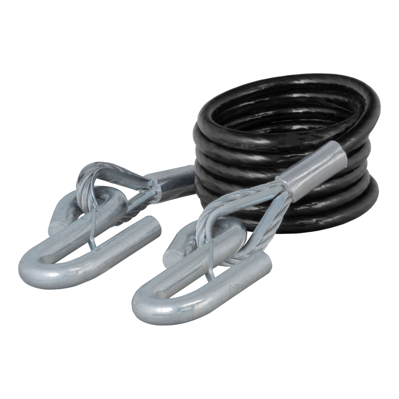 CURT | Replacement 84" x 3/8" Diameter Tow Bar Safety Cable with Hooks (7,500 lbs)
