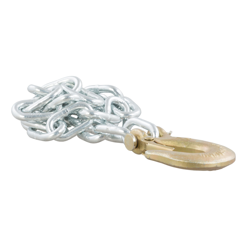 CURT | 35" Safety Chain with 1 Clevis Hook (7,800 lbs, Clear Zinc)
