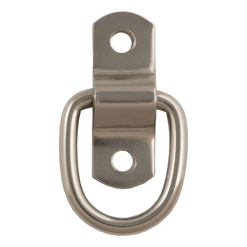 CURT | 1" x 1-1/4" Surface-Mounted Tie-Down D-Ring (1,200 lbs, Stainless)