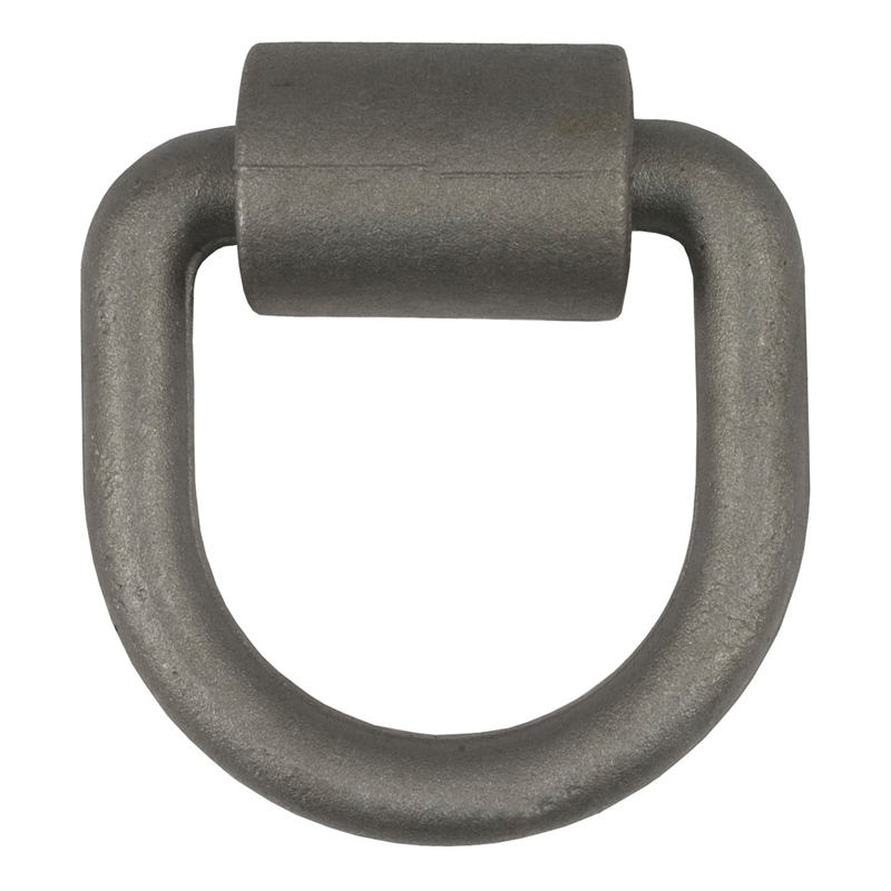 CURT | 3"x 3" Weld-On Tie-Down D-Ring (6,100 lbs, Raw Steel)
