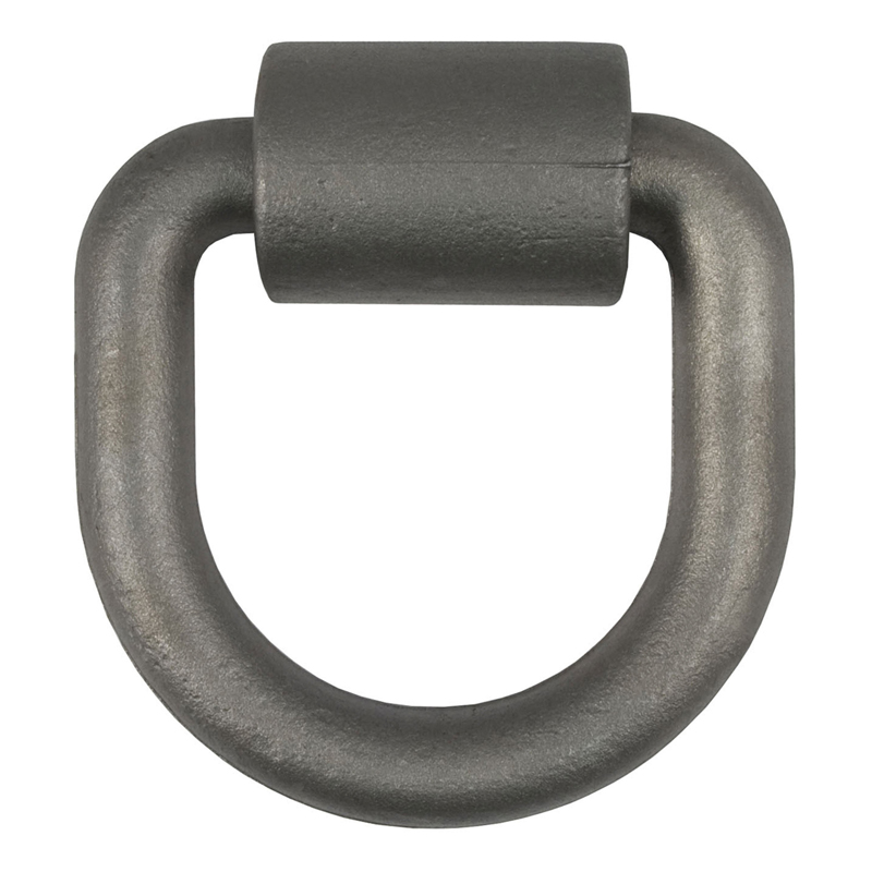 CURT | 3"x 3" Weld-On Tie-Down D-Ring (8,833 lbs, Raw Steel)