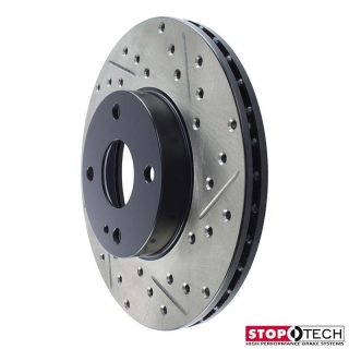 StopTech 227.33054L Select Sport Drilled & Slotted Rotor Left