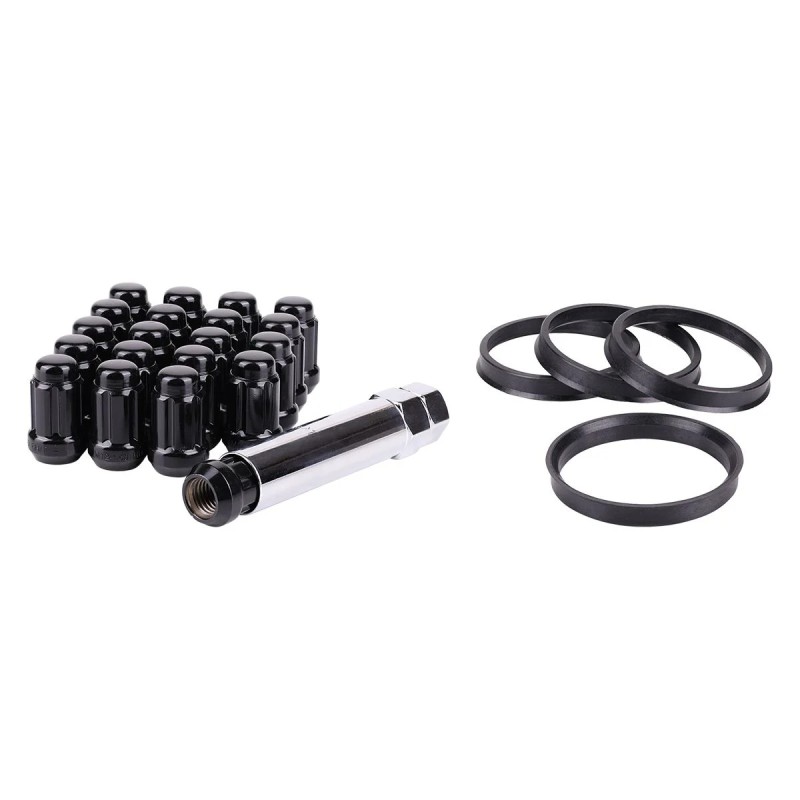 Ensemble d'installation compatible - (20) Noix/Boulons de roue + (1) Douille + (4) Anneaux de centrage*