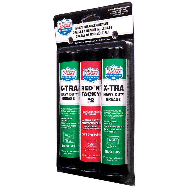 Lucas Oil | 3oz.Grease Combo Pack (2) X-tra HD, (1) Red N Tacky