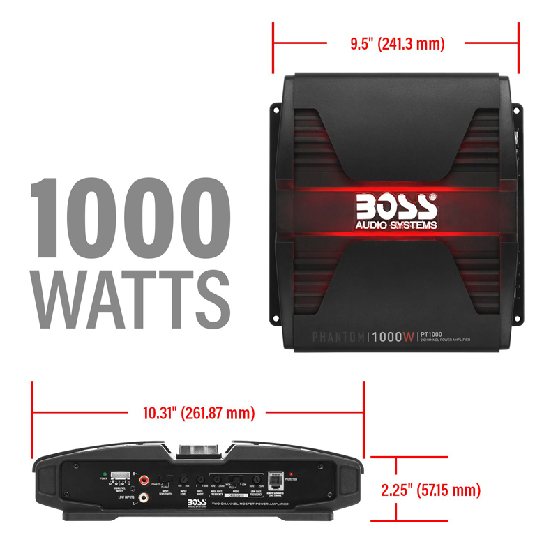 Boss | Amplifiers Phantom 2Chan 1000w  Amplifiers