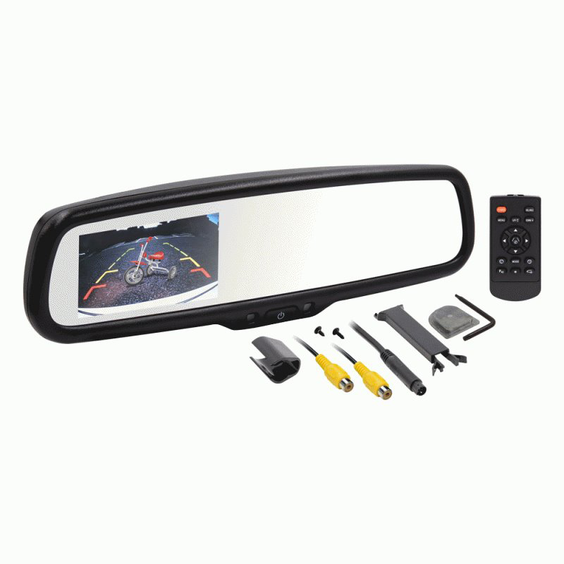 iBeam | OE Style Auto-Dimming Mirror W/ 4.3” Monitor  Cameras & Driver Safety