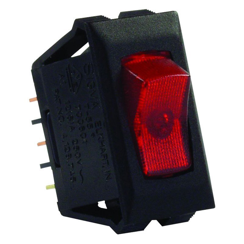 JR Products | 12V ILLUMIN. SWITCH RED/BLACK  Switches