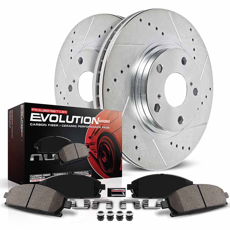 PowerStop | Z23 Evolution Sport Performance Disc Brake Pad & Rotor Kit - Front - Q7 / Cayenne / Touareg 2003-2015 PowerStop B...
