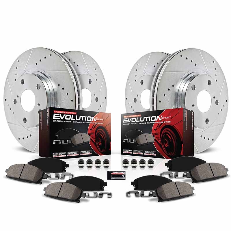 PowerStop | Z23 Evolution Sport Performance Disc Brake Pad & Rotor Kit - Front & Rear - 500 1.4L 2012-2018 PowerStop Brake Kits