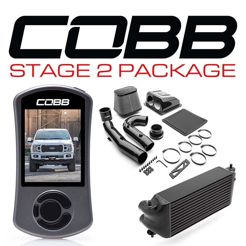 COBB | STAGE 2 REDLINE CARBON POWER PACKAGE BLACK (FACTORY LOCATION INTERCOOLER) F-150 ECOBOOST 2.7L 2018-2020 COBB Stage de ...