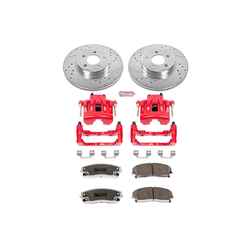 PowerStop | Z26 Extreme Street Warrior Brake Pad/Caliper & Rotor Kit - Front - 300 / Challenger / Charger / Magnum 2005-2011 ...
