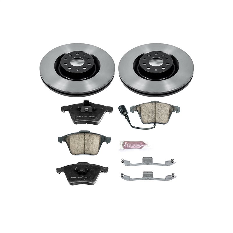 PowerStop | Disc Brake Pad & Rotor Kit - Front - CC / Golf R / Passat / R32 2006-2013 PowerStop Brake Kits