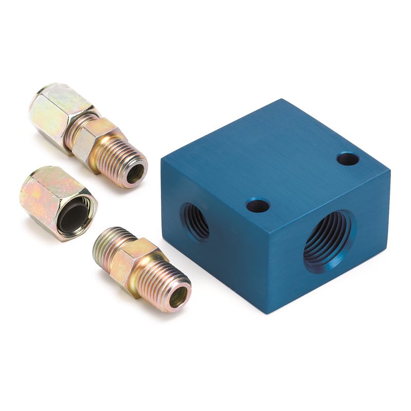 AutoMeter | FITTING ADAPTER TRANSMISSION LINE 3/8in. OD TUBING 1/2in. NPTF AutoMeter Transmission Cooling