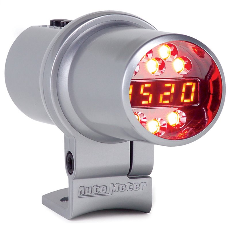 AutoMeter | SHIFT LIGHT DIGITAL W/MULTI-COLOR LED SILVER PEDESTAL MOUNT DPSS LEVEL 2 AutoMeter Shift Lights