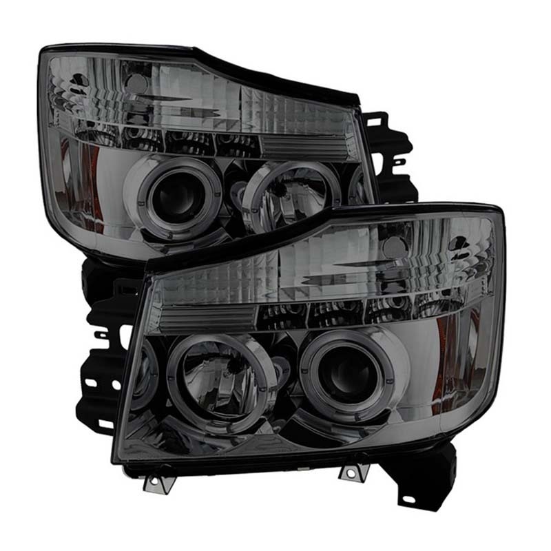 Spyder | Projector Headlights - LED Halo LED - Smoke SPYDER HALO Headlights