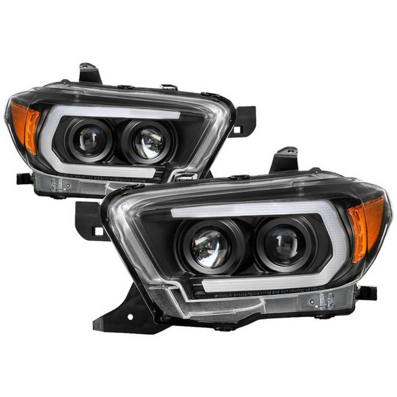 Spyder | Projector Headlights - Sequential LED Turn Signal - Black SPYDER Headlights