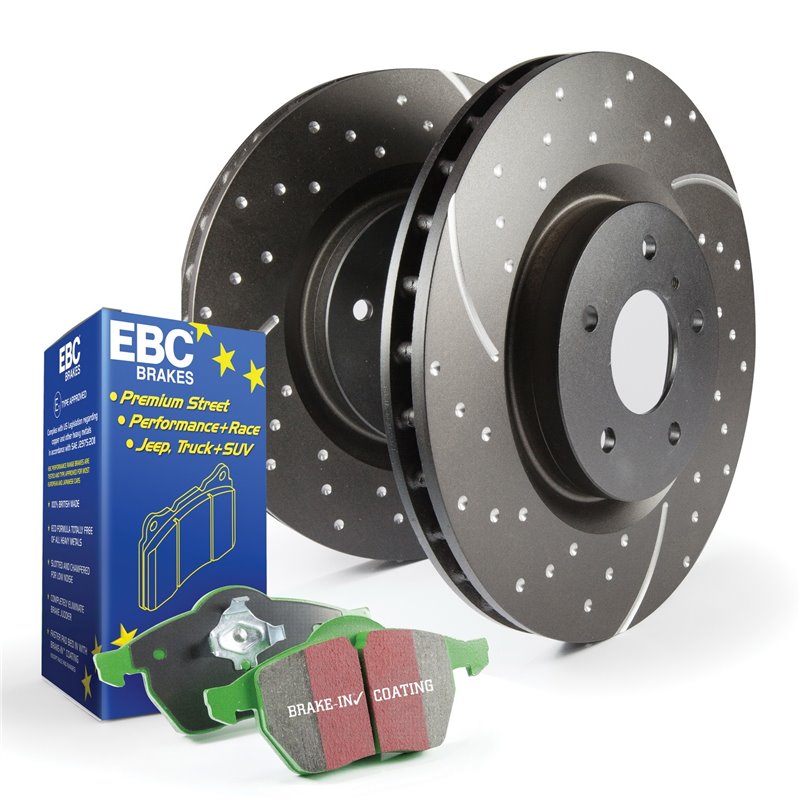 EBC Brakes | S10 Kit Greenstuff 2000 / GD Rotors - Rear - Flex / Taurus / MKT 2011-2019 EBC Brakes Brake Kits