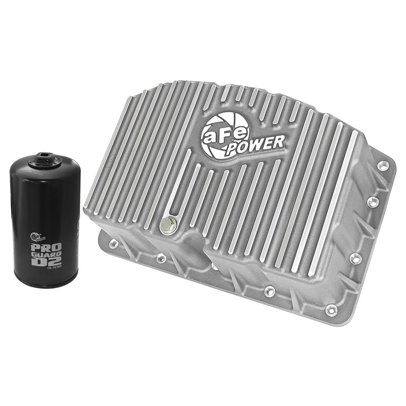 aFe POWER | aFe POWER Street Series Engine Oil Pan Raw w/Machined Fins - F-250 / F-350 6.7L 2011-2019