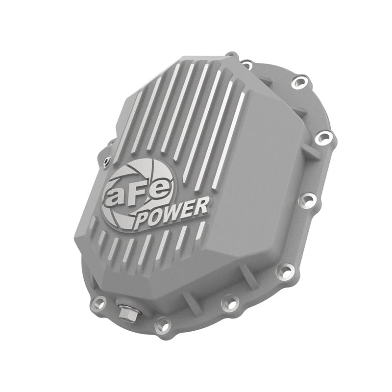 aFe POWER | Street Series Front Differential Cover Raw w/Machined Fins - Chevrolet / GMC 6.6L 2001-2018