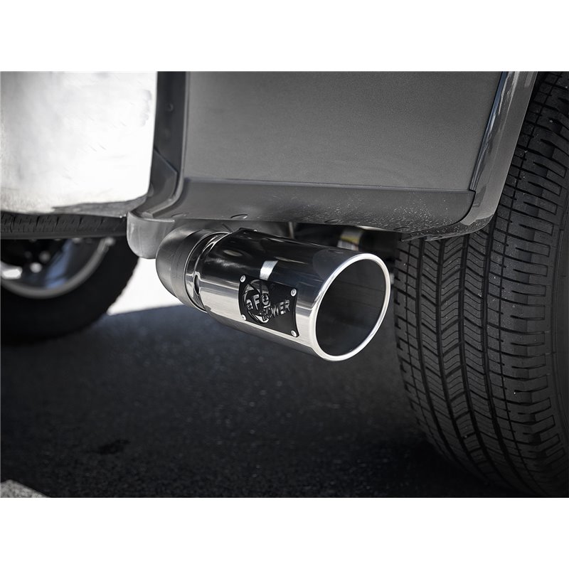 aFe Power | Large Bore-HD 4 IN 409 Stainless Steel DPF-Back Exhaust System w/Polished Tip - F-150 3.0L 2018-2019 aFe POWER Fi...