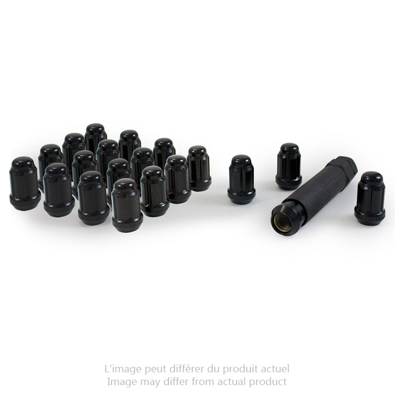 Gorilla | Lug Nuts (20) - Acorn - Black - 12MM X 1.25 Gorilla Lug Nuts & Locks