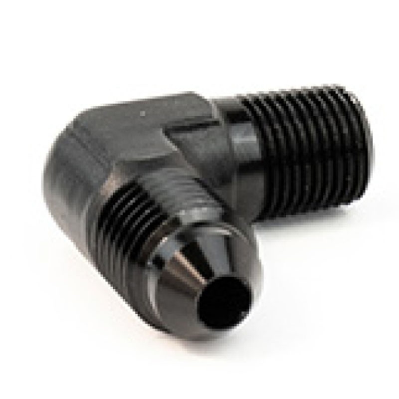 Snow Performance | 1/8" NPT to 4AN Elbow Water Methanol Fitting (BLACK)  Snow Performance Fuel System