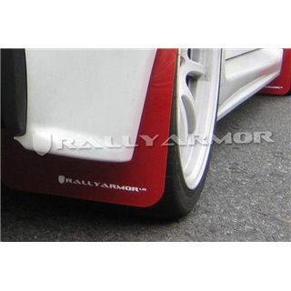 RallyArmor | Red Mud flap White logo - Lancer 2007-2017