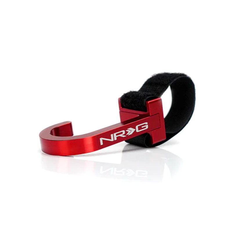 NRG | Steering Wheel Hook w/ Velcro - Red