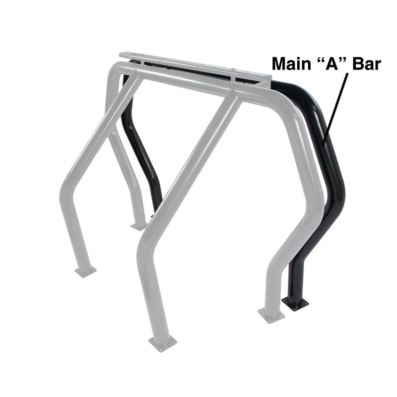 Go Rhino | Bed Bar Component - "A" Additional Bar - Black Powdercoat - Chevrolet / Dodge / GMC 2000-2023
