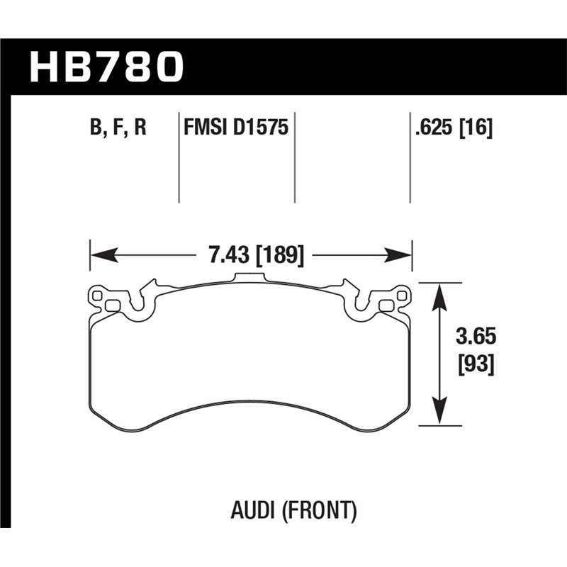 Hawk Performance | HPS 5.0 Disc Brake Pad - A8 Quattro / S6 / S7 / S8 6.3L / 4.0T 2012-2018 Hawk Performance Brake Pads
