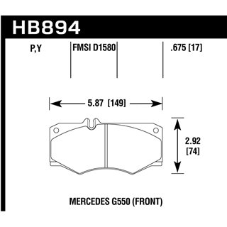 Hawk Performance | LTS Disc Brake Pad - G550 4.0T / 5.5L 2009-2018 Hawk Performance Brake Pads