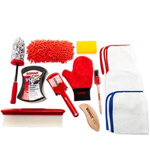 Serviettes, gants & brosses