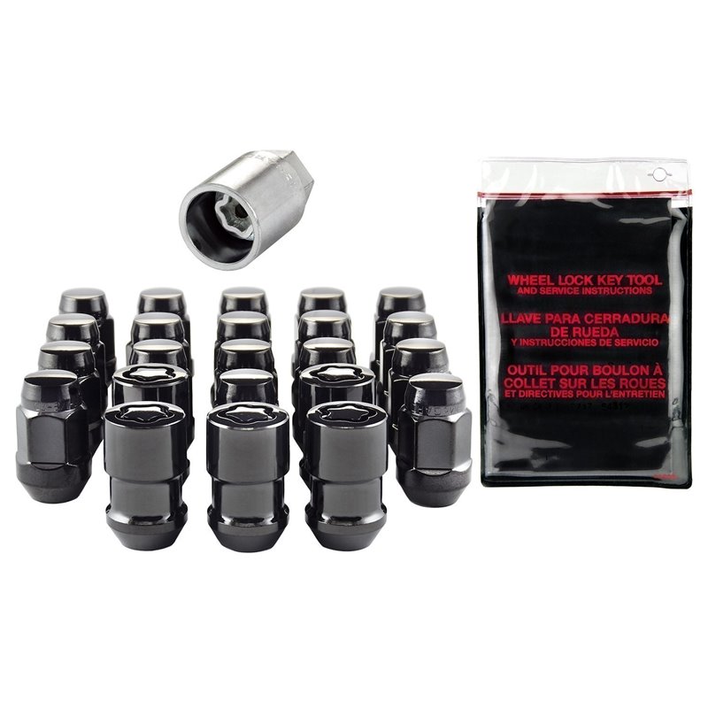 McGard | Bulge Cone Seat Exposed Style 23-Piece Wheel Installation Kit-Black - Liberty / Wrangler / Wrangler (JK) 1987-2018