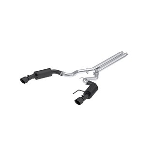 MBRP | Exhaust 3in. Cat Back; Dual Split Rear; Street Version; 4.5in. tips; Black Coated - Mustang GT / GT Premium 5.0L 2024