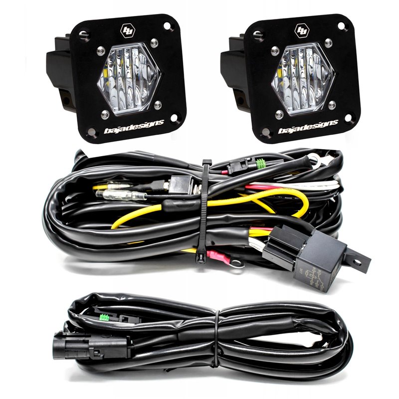 Baja Designs | - 387808 - S1 Black Flush Mount LED Light Pod Reverse Kit