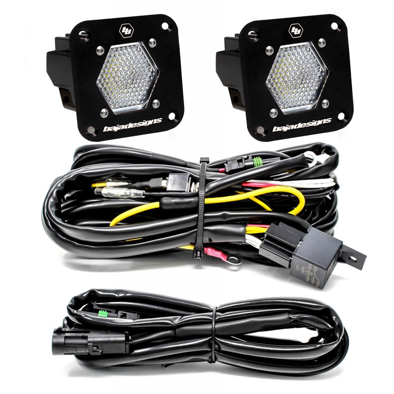 Baja Designs | - 387809 - S1 Black Flush Mount LED Light Pod Reverse Kit