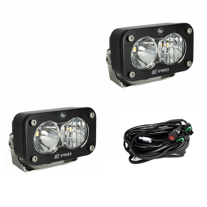 Baja Designs | - 487803 - S2 Pro Black LED Auxiliary Light Pod Pair