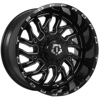 TIS Wheels | 544 ET-25 - Gloss Black - Milled Edge