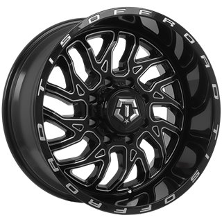 TIS Wheels | 544 ET-25 - Gloss Black - Milled Edge