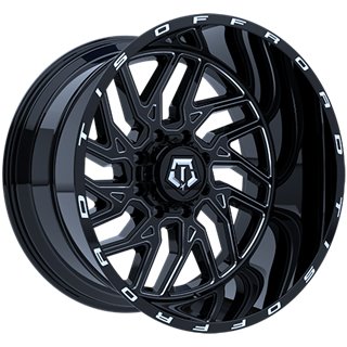 TIS Wheels | 544 ET-44 - Gloss Black - Milled Edge