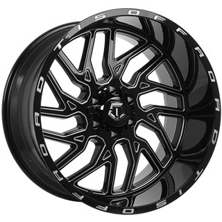 TIS Wheels | 544 ET-44 - Gloss Black - Milled Edge