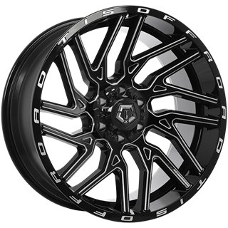 TIS Wheels | 554 ET-19 - Gloss Black - Milled Edge