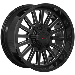 Forged Wheels | XR108 ET-12 - Gloss Black - Milled Edge