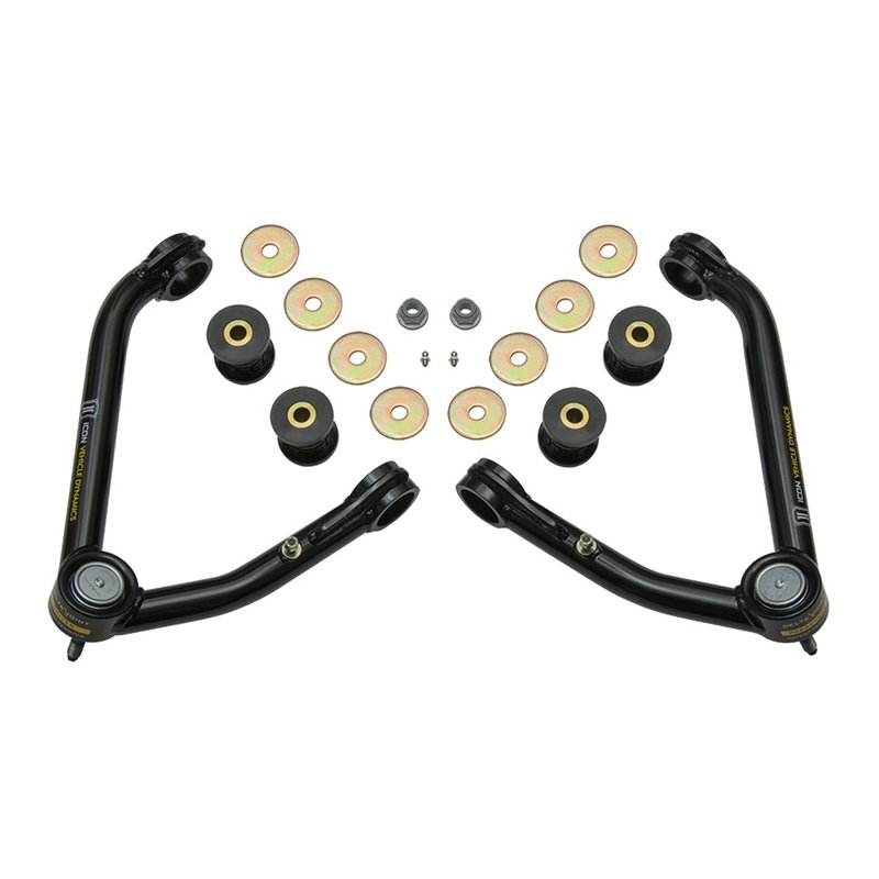 ICON Alloys | 2007-2016 GM 1500, Tubular Upper Control Arm Kit w/Delta Joint, Small Taper